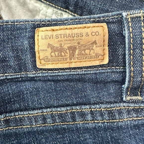 Levi's 512 Perfectly Slimming Bootcut Jeans Size 10 Medium Flap Pocket Dark - Picture 7 of 8